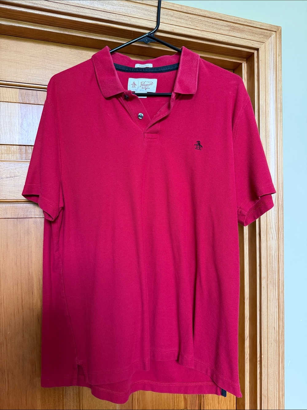 🐧Original Penguin Men’s Bright Red Short-Sleeve Polo🐧